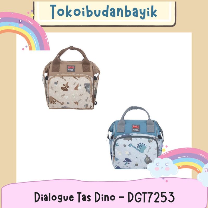 Dialogue Baby Tas Bayi Besar + Tempat Botol Susu Dino Fun Series - DGT7254/Kecil- DGT7253/tas bayi