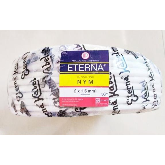 KABEL ETERNA NYM 2x1,5 / KABEL LISTRIK ETERNA NYM 2x1.5 FULL 50 M