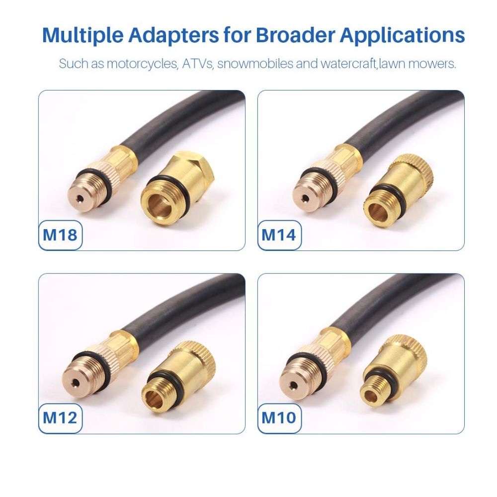 8Pcs / Set Tester Kompresi Silinder Mesin Mobil Alat Cylinder Compression Tes Kebocoran Kompresi Pengukur Tekanan Gas Mesin