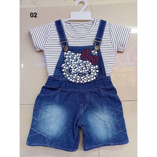 Jumsuit jeans setelan anak 5bulan sampai 2th