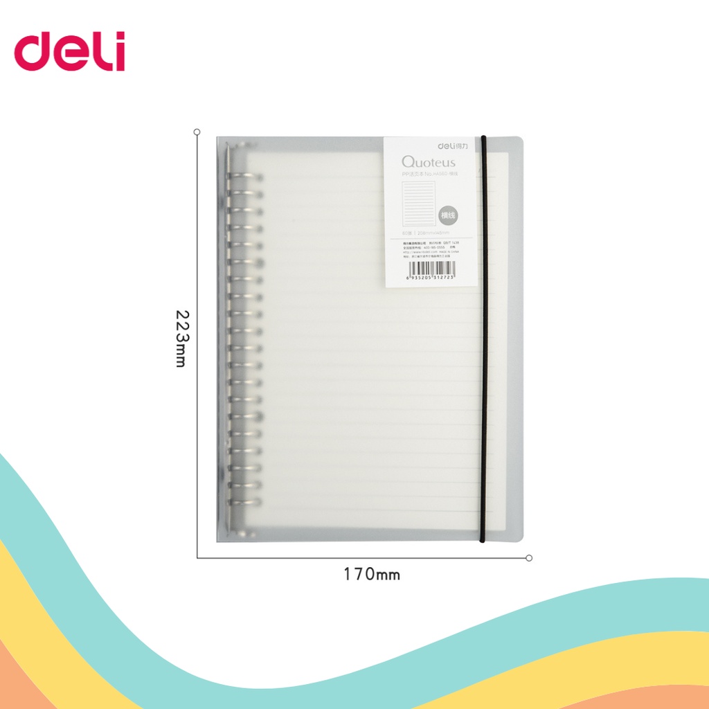 

BINDER MAP TALI + LOOSE LEAF A5 DELI HA-560 (1 PCS)
