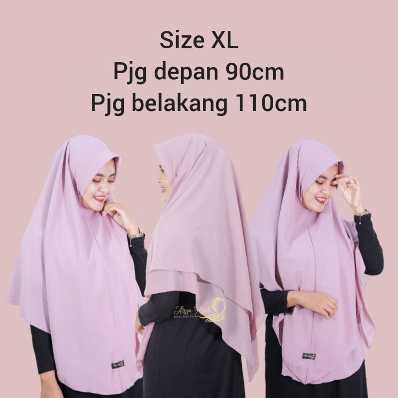 PART 3 SIZE XL Jilbab Segi Empat Instan Bolak Balik Jilbab 2in1 | Khimar Segi Empat Instan Bolak Bal