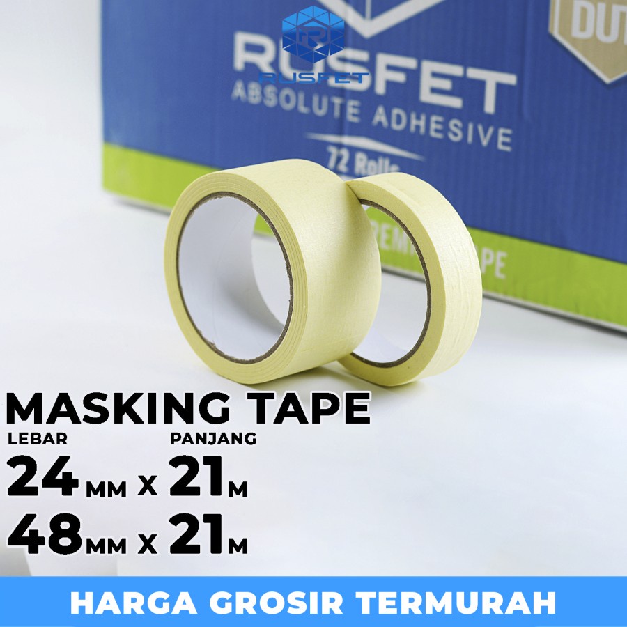 

Lakban Kertas Masking Tape Isolasi Kertas Rusfet termurah