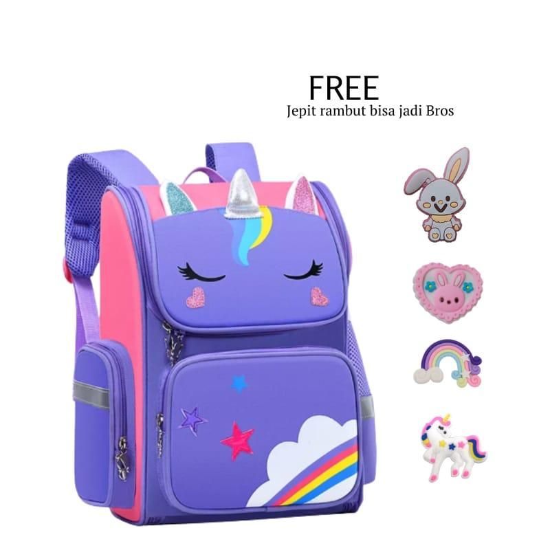 Back Pack Double Decker_Tas Ransel Anak_Lol_Unicorn_Superhero_Paw Patrol_Shopkins Fashion Cewek_COD_ Bisa Bayar Ditempat