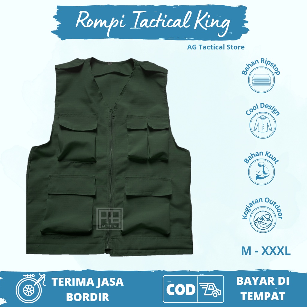 rompi tactical/rompi king/rompi outdoor/rompi lapangan/rompi salancar/vest jacket