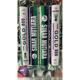 KOK BADMINTON SINAR MUTIARA GOLD 800 / KOK BADMINTON SINAR MUTIARA GOLD ONGKIR NOL