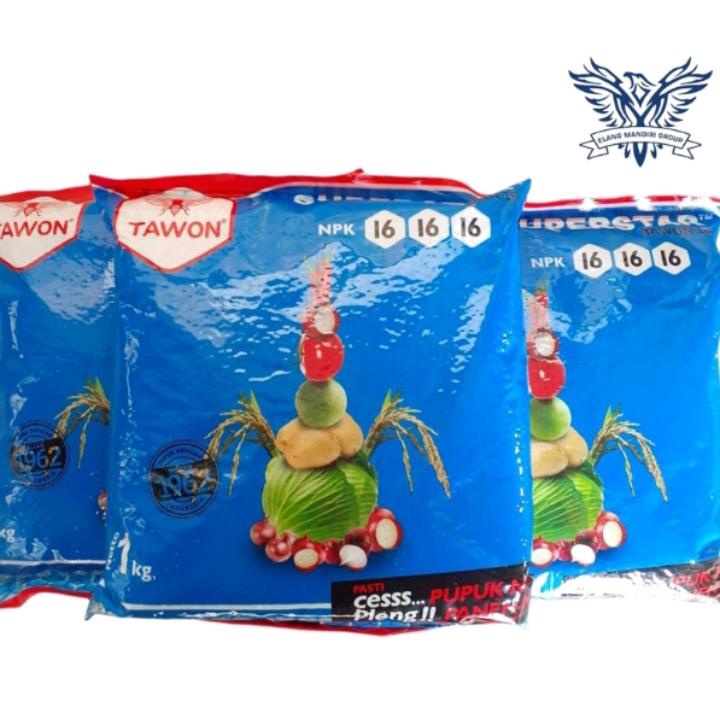 Pupuk Npk Mutiara Biru 1Kg "Cap Tawon" Npk 16-16-16