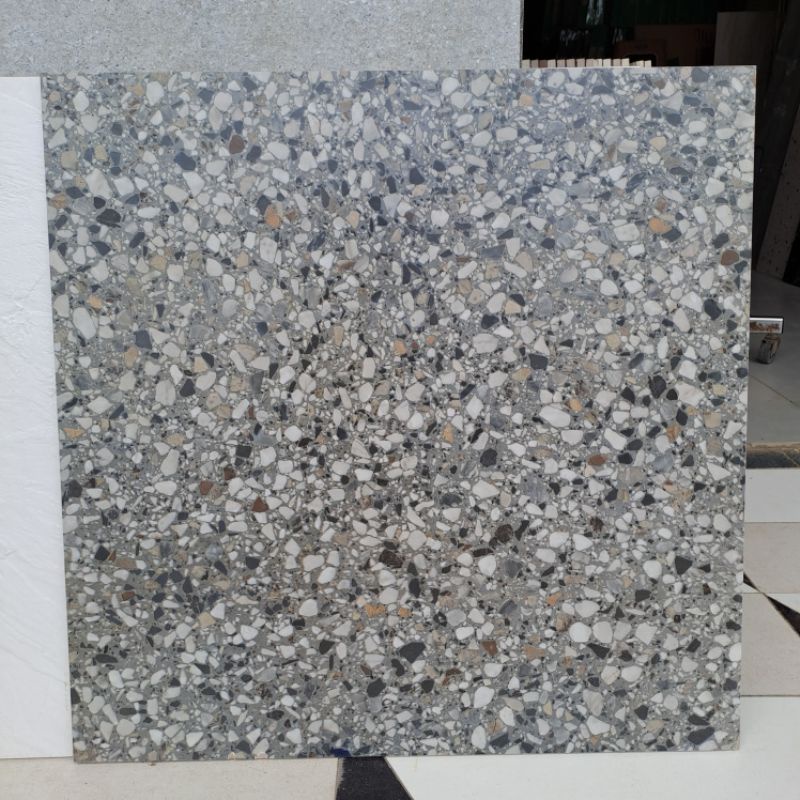 granit lantai terazo infiniti kwC 60x60 TERAZO VENICE DARK GREY