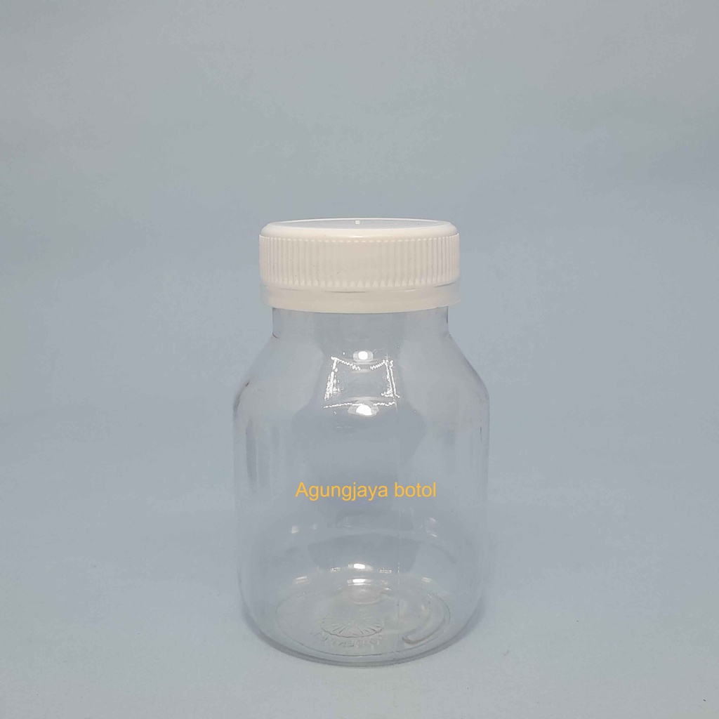 Botol Pet 60 Tablet Bulat Natural / Botol Obat / Botol Tablet / Botol Kapsul / Botol Obat Kosong