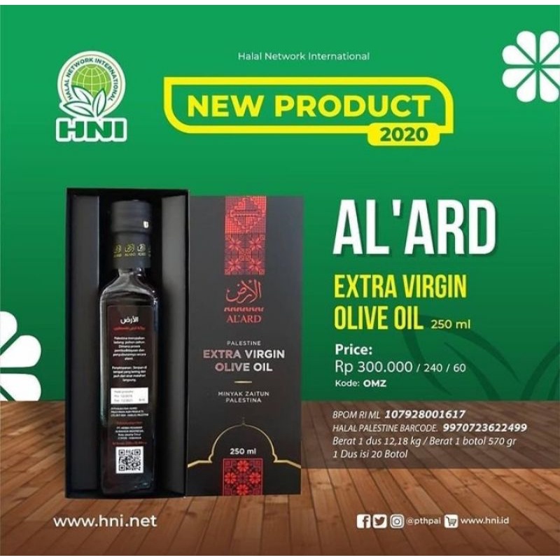 Jual Al Ard Extra Virgin Olive Oil 100 HNI HPAI Shopee Indonesia