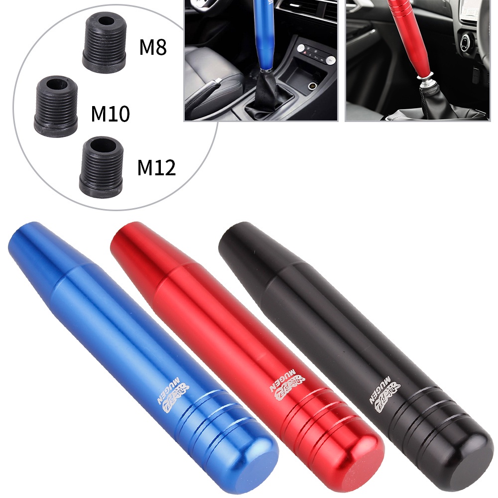 Shift Knob Mugen Universal Import/Tuas Persneling Model Panjang/Handle Perseneling Mobil/Gear Shift Knob Mobil Tuas Persneling Bahan Alumunium/Knop Perseneling Mobil/Knop Handle Gigi Manual/Car Shift Knob Universal Import/Shift Knop Perseneling Mobil