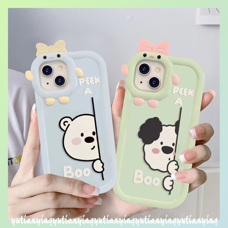 Soft Case Desain Kartun Anjing Beruang 3D Untuk Samsung A04 A23 A03 A13 A53 A52 A50 A22 A71 A50s A32 A04s A04E A02s A21s A03s A03s A73 A51 A33S A11 A51 A33S A3N