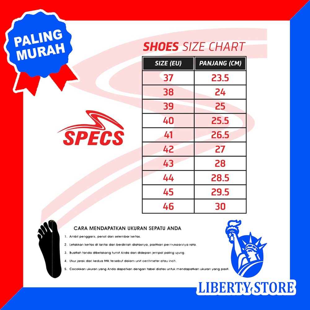 Sepatu Bola Specs Original LIGHTRAYZ FG BLACK CELL RED