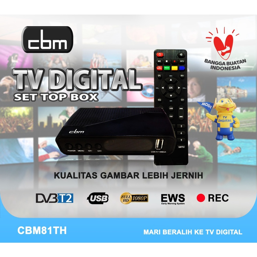 STB Set Top Box Digital  RTV CBM Original Merubah TV Analog Menjadi TV Digital Tinggal Colok Setting