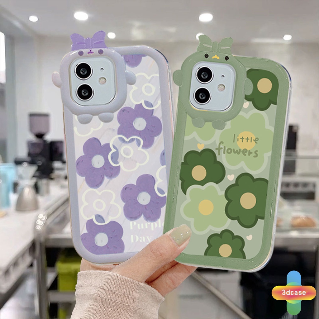 Soft Case TPU Motif Bunga 3D Untuk IPhone 6 7 6S 8 14 Plus XR 11 12 13 14 PRO MAX X XS MAX 11 12 13 Se 2020 6SPlus 7Plus 6Plus 8Plus 14Plus XSMAX