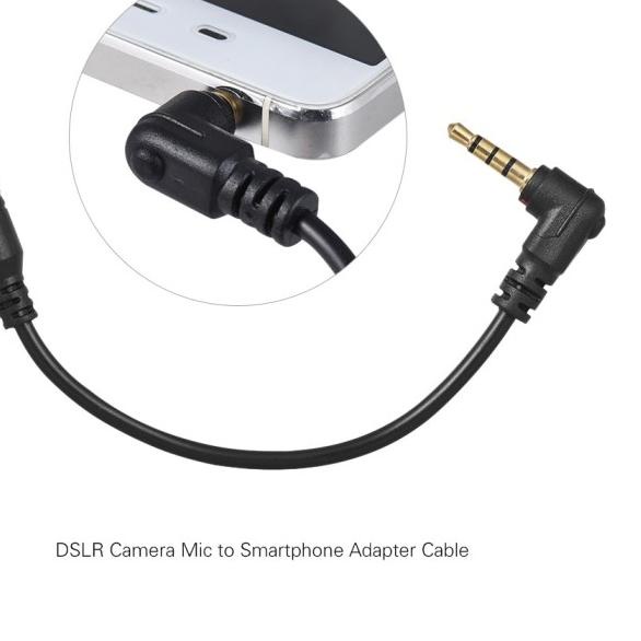 AVPRO Microphone Adapter Cable TRS To TRRS Converter 13cm BLACK