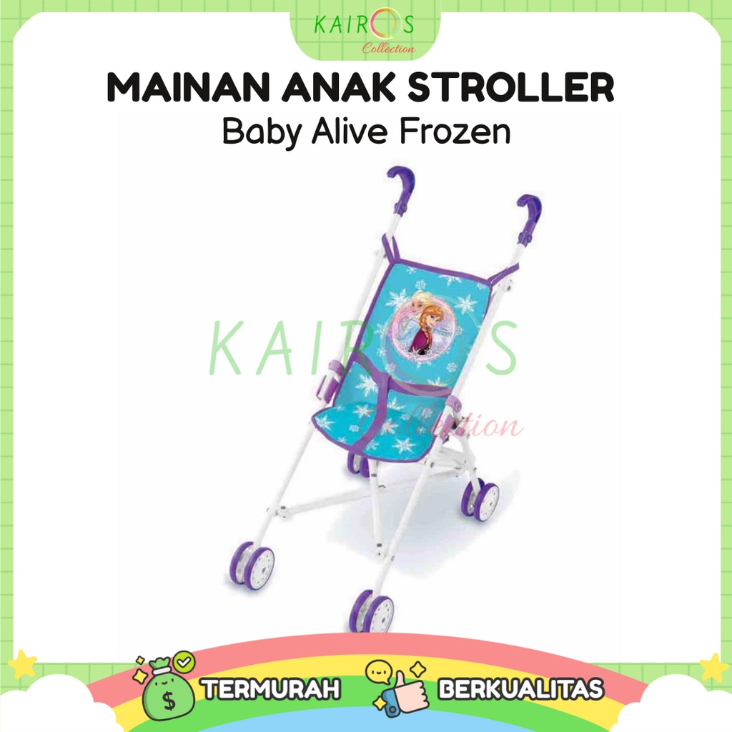 Mainan Anak Stroller Baby Alive Frozen Mainan Kereta Bayi Boneka