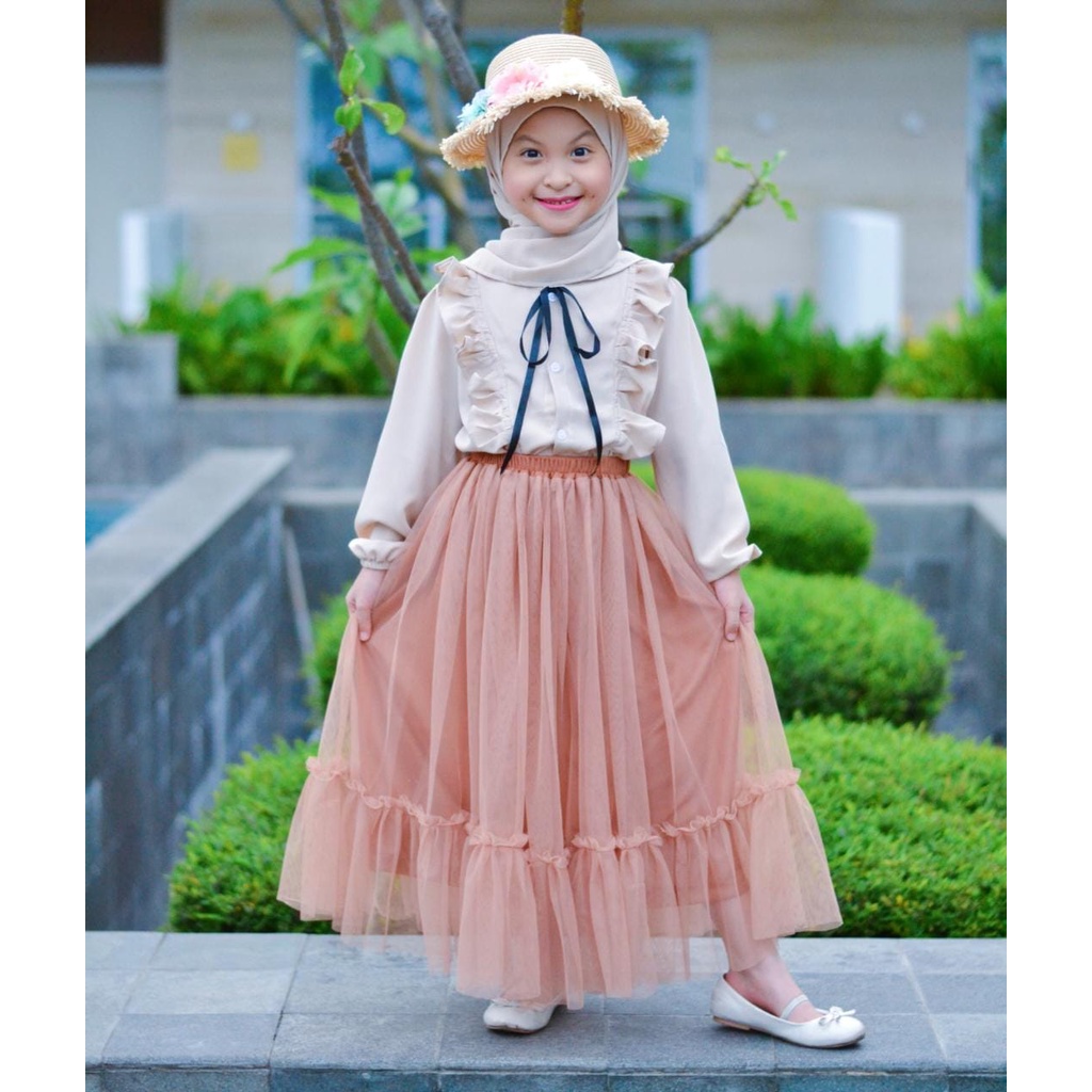 Set Gamis Kriwil Couple Mom Kids Free Hijab, Gamis korean style