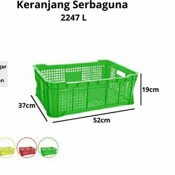 

Container Box 2247 Green Leaf P52xL37xT19 cm Keranjang Industri Roti