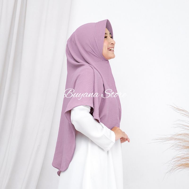 Hijab Bergo Crinkle Airflow Pet Jilbab Instan Crinkle L Khimar Pet Antem Crinkle