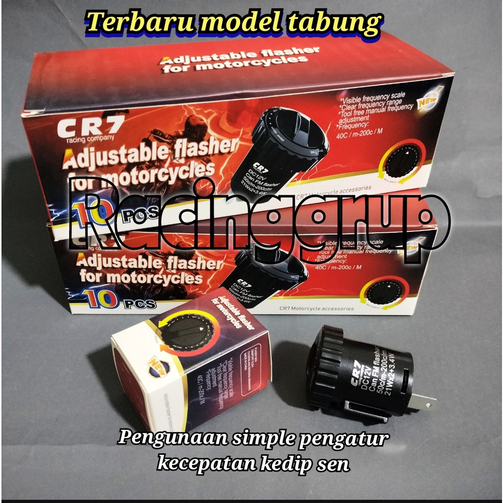 NEW FLASHER SEN FLASER SEIN CR 7 FLESER LED BISA DIATUR STEL KEDIP CEPAT NMAX-AEROX-PCX-LEXI-BEAT-VARIO(A358)