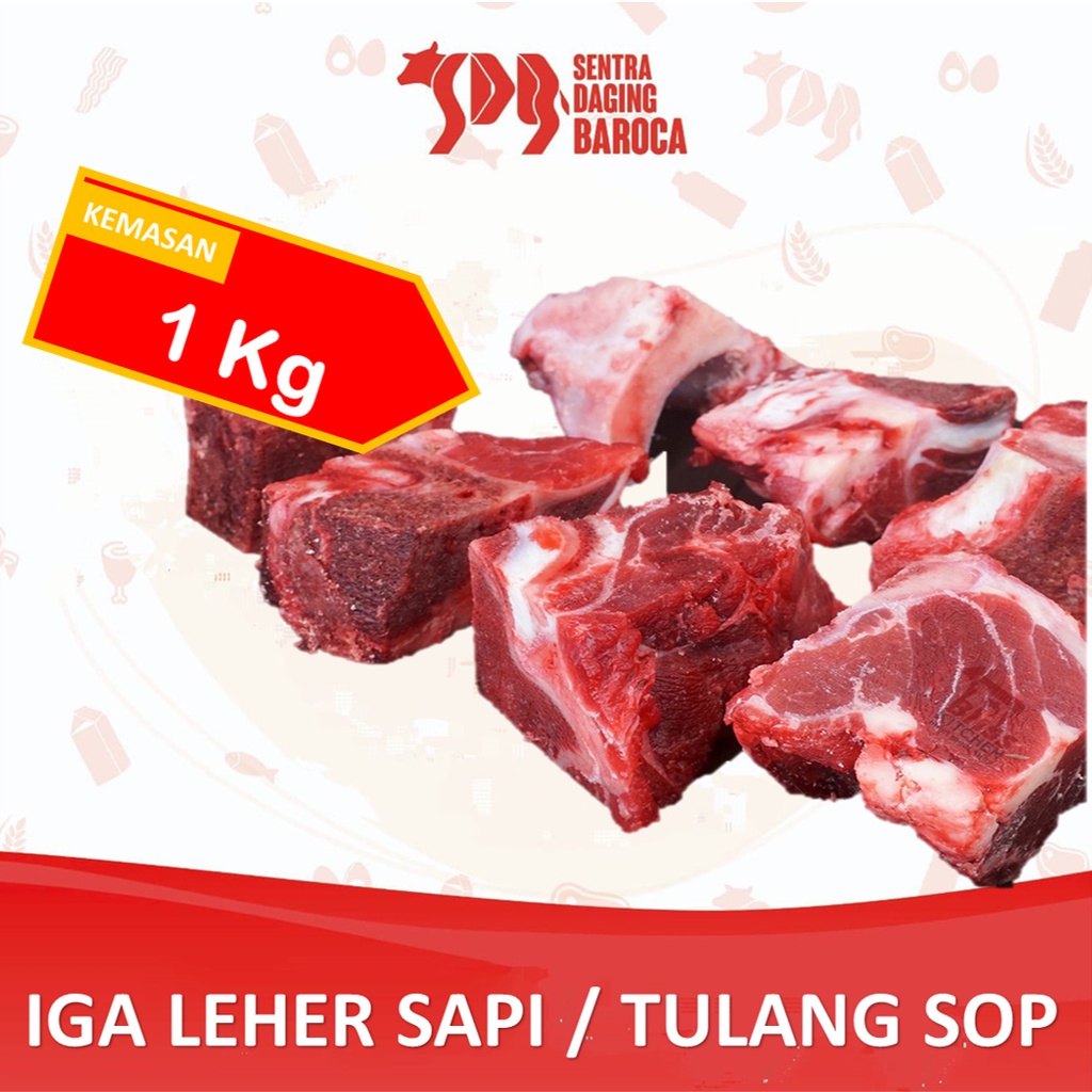 

Iga Gondrong Import 1Kg / Beef Neck Bone / Tulang Leher Daging