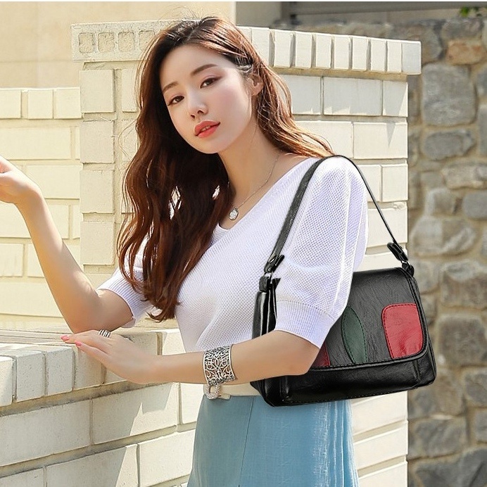 TAS SELEMPANG WANITA BRANDED KULIT HITAM PIEZO  FASHION REMAJA KEKINIAN CEWEK BAHU SHOULDER TA679B5 IMPORT KOREA SLING BAG MURAH PREMIUM CASUAL BATAM PREMIUM