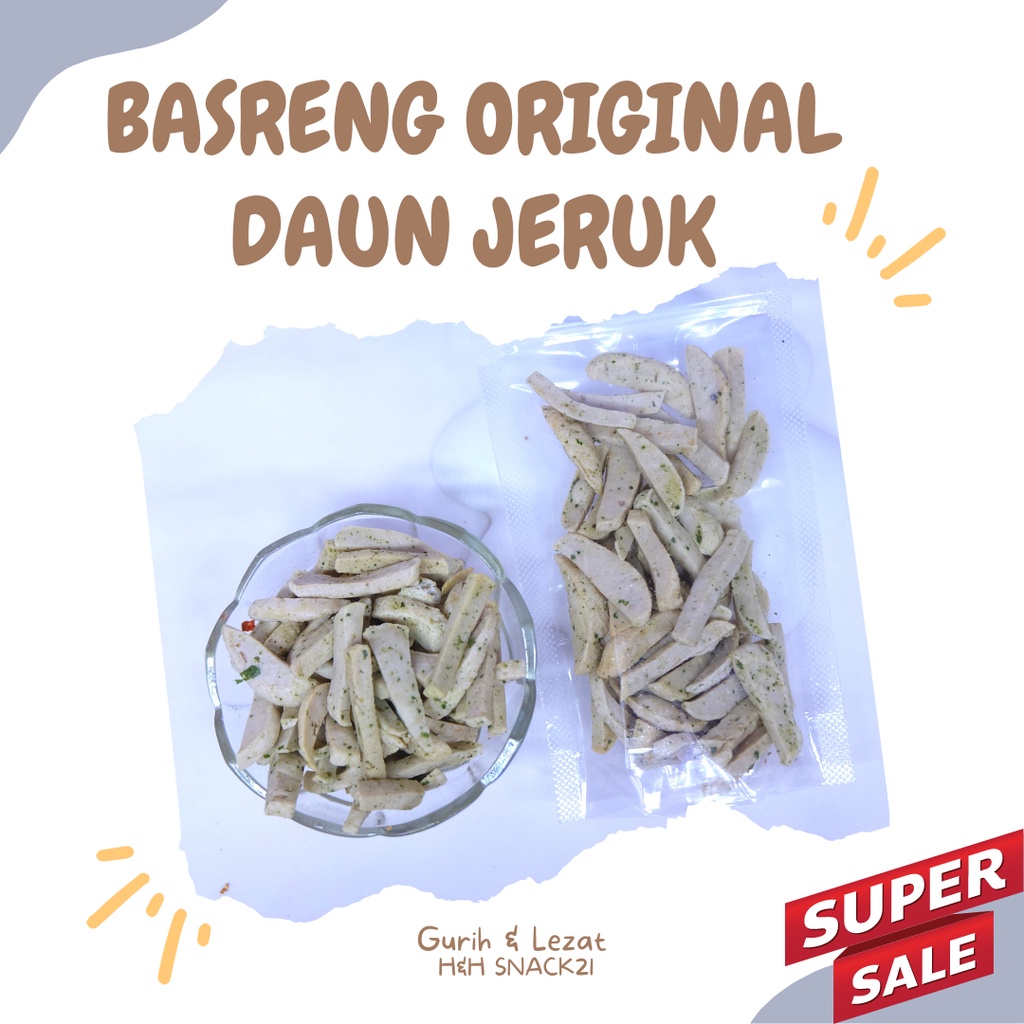 

BASRENG ORIGINAL DAUN JERUK GURIH / CAMILAN BASRENG KERING RASA DAUN JERUK / BASRENG DAUN JERUK GURIH MURAH 50GR