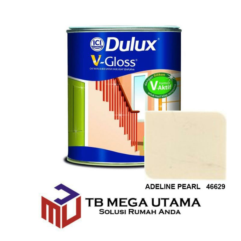 Dulux V - Gloss 46629 Adeline Pearl 0,8 Liter | Cat Kayu dan Besi Interior