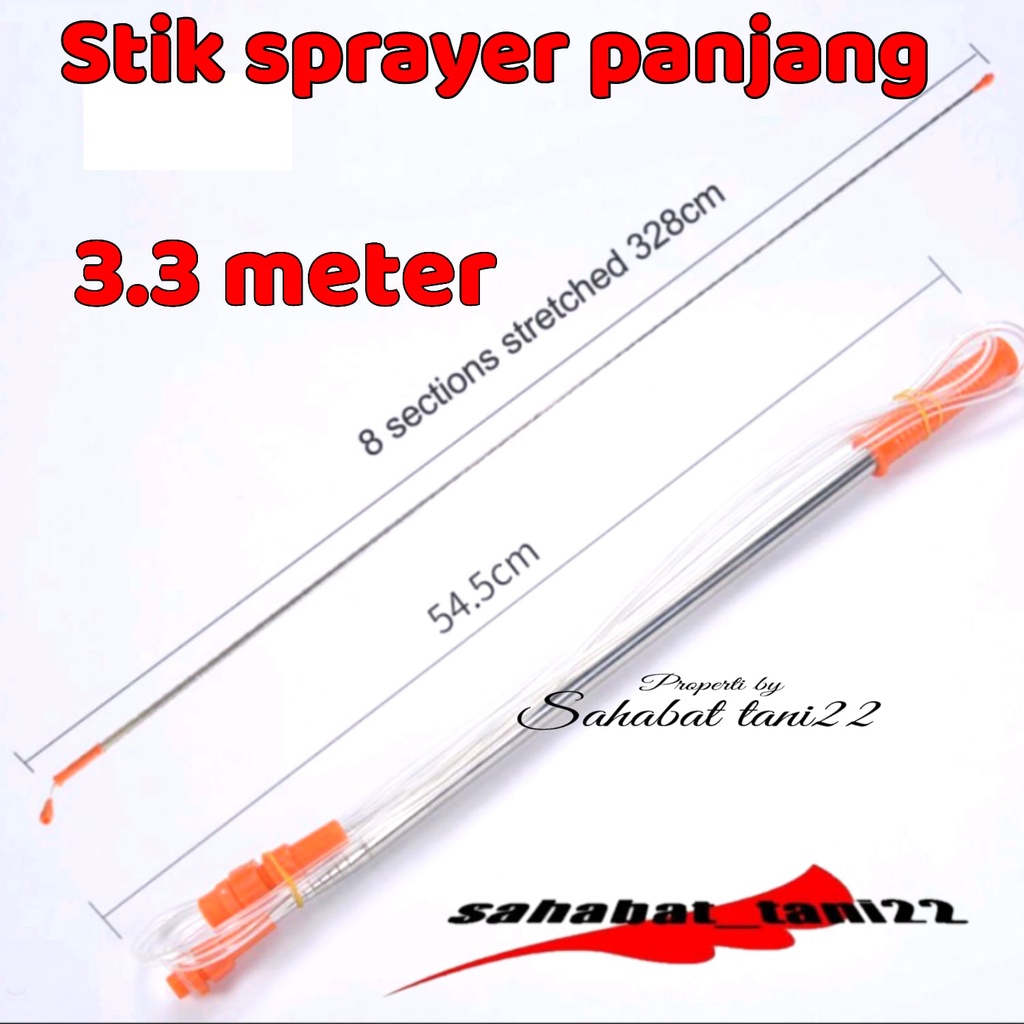RB Stik sprayer elektrik panjang Stik sprayer teleskopik 3.3meter Stik semprotan hama Stik sprayer