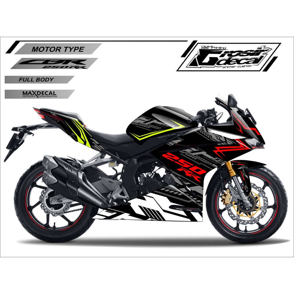 Decal Sticker CBR 250RR New keren fullbody Stiker CBR 250 hitam