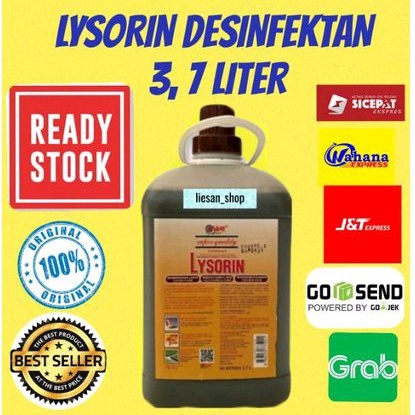 LYSORIN DESINFEKTAN 3.7 LITER READY (SEMUA KURIR)