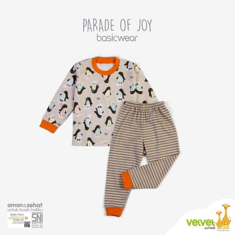 Ready Stock Setelan Velvet Panjang Baju Tidur  Terbaru PARADE OFF JOY/corage