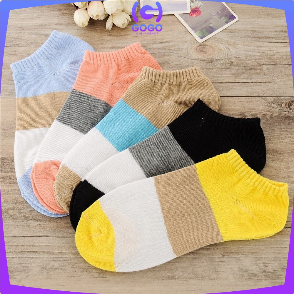 GOGO-P51-P54 Kaos Kaki Pendek Dewasa / Kaos Kaki Semata Kaki / Kaos Kaki Ankle Motif / Short Socks