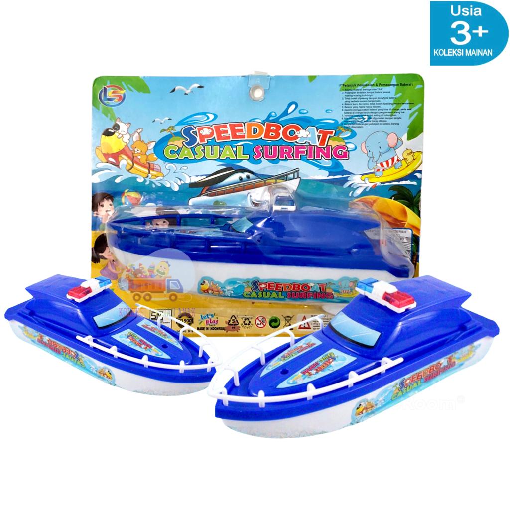 Mainan anak perahu air kapal laut pesiar speed boat casual surfing