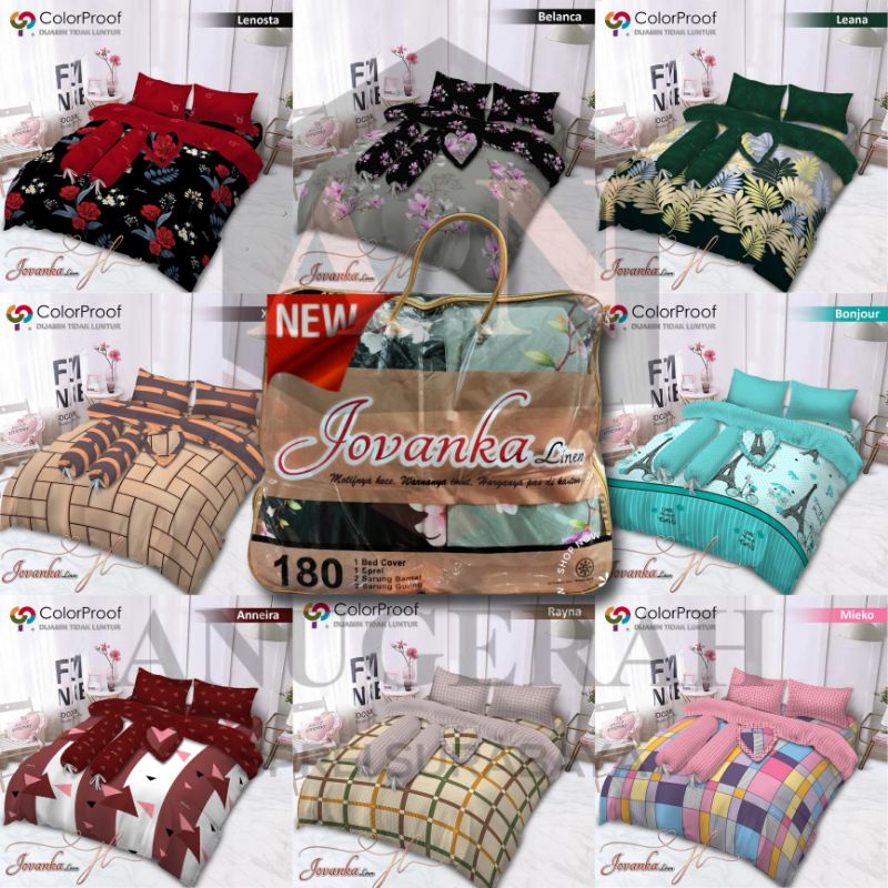 ANUGERAH - JOVANKA BEDCOVER + SPREI 180X200 BY FATA - SPREI JOVANKA - SELIMUT JOVANKA - COD