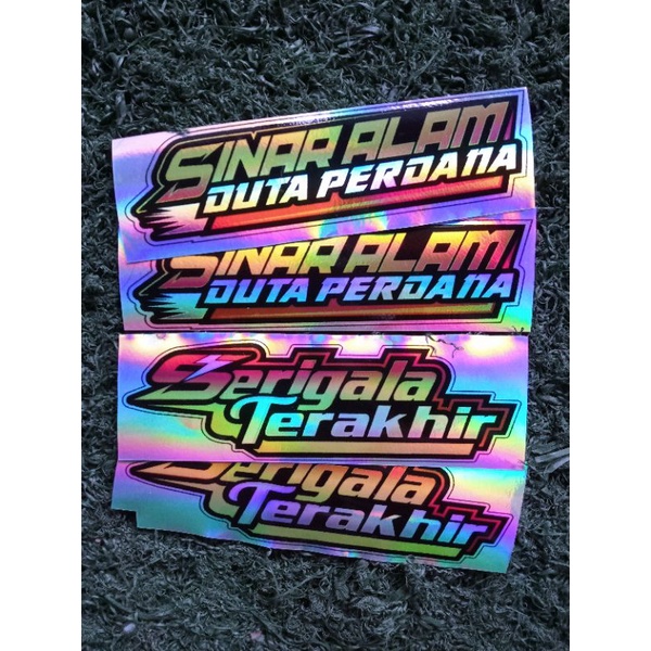 

sticker custom bahan hologram