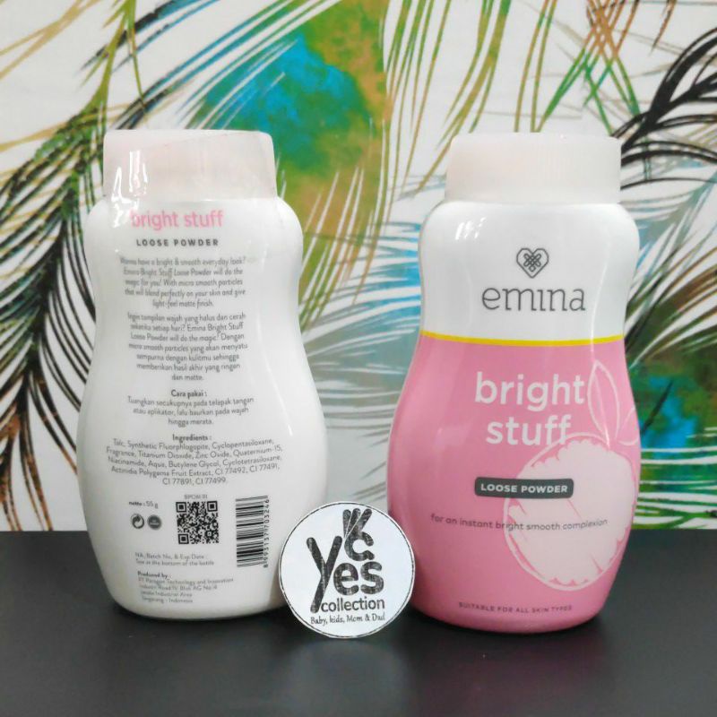 Emina Bright Stuff Loose Powder 55 gr bedak Botol Tabur Remaja Matte dan Ringan
