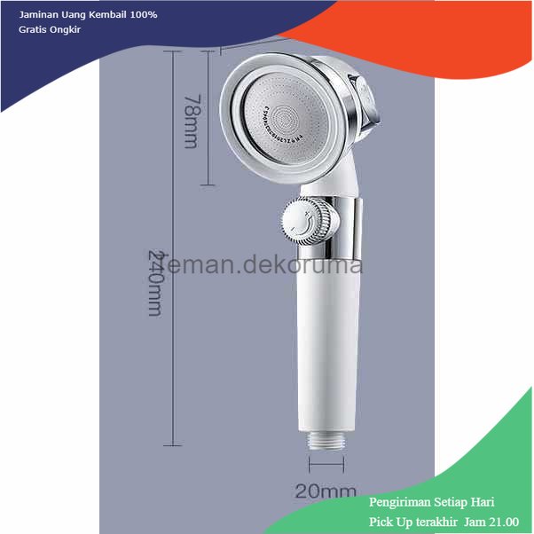 TD - PR Bathe Project Kepala Shower Mandi Minimalist Pressurized Nozzle - K002