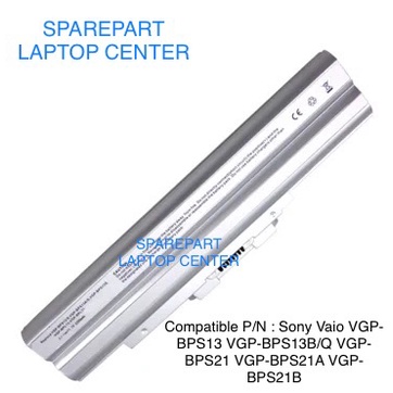 Baterai Sony Vaio VGP-BPS13 VGP-BPS13B/Q VGP-BPS21 VGP-BPS21A Silver