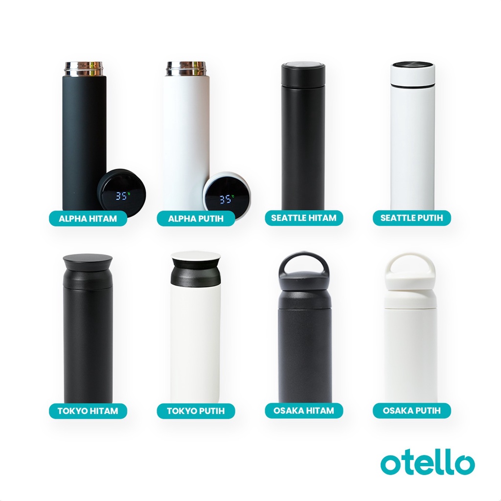 Otello Tumbler Custom Ukir Nama Termos Botol Air Minum Travel Hadiah Kado Tumblr Engraved