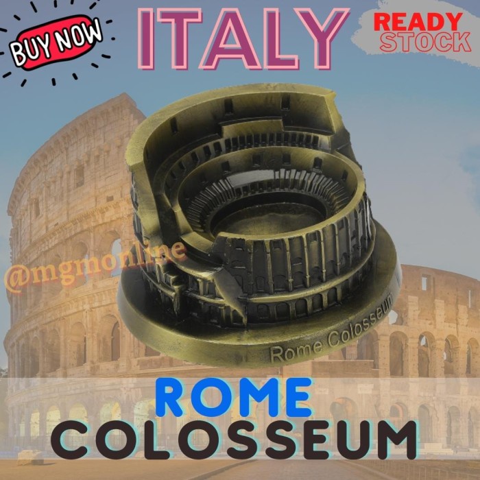 Souvenir Italy Rome Colosseum Oleh2 negara arena gladiator