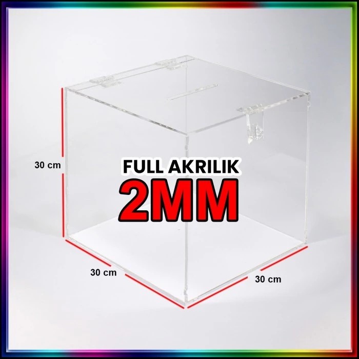 

Rak Kotak Amal Akrilik Ukuran Besar (30X30X30) Cm