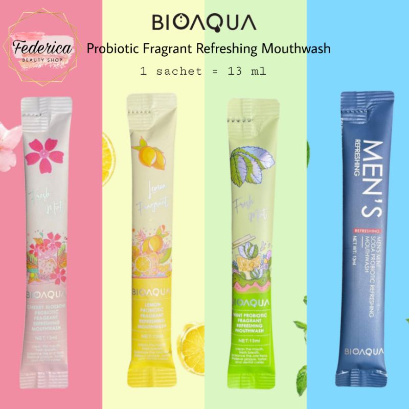 Bioaqua Prebiotic Fragrant Refreshing Mouthwash Sachet 13 ml