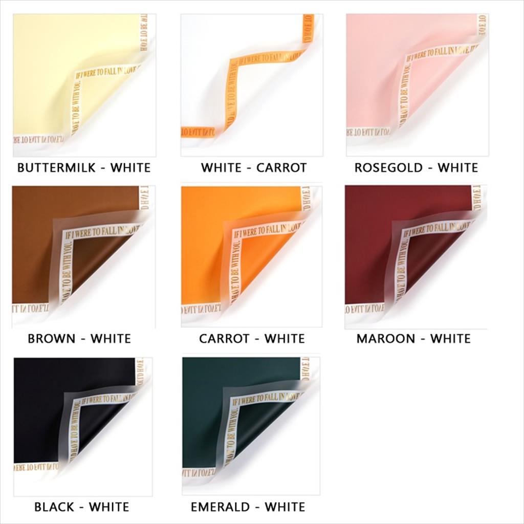 

[1 LEMBAR] LETTER PRINTING IN PAPER EDGE Flower Wrapping Paper / Kertas Bungkus Buket Bunga