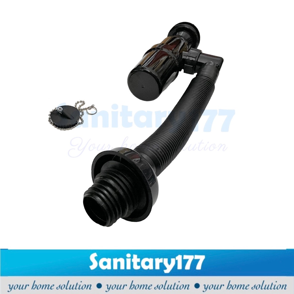 Sifon BOTOL Plastik FLEKSIBEL Soligen HITAM murah G79F- sipon tarik sambungan bawah washtafel saringan cuci tangan afur basin strainer pembuangan air  flexible