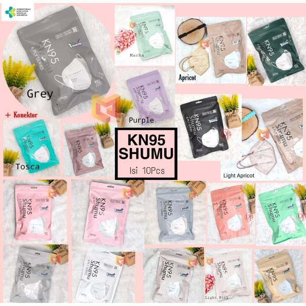 [MINZY.ID] Masker SHUMU KN95 6PLY Masker KN95 6Ply Shumu Sachet / Pack isi 10 Pcs