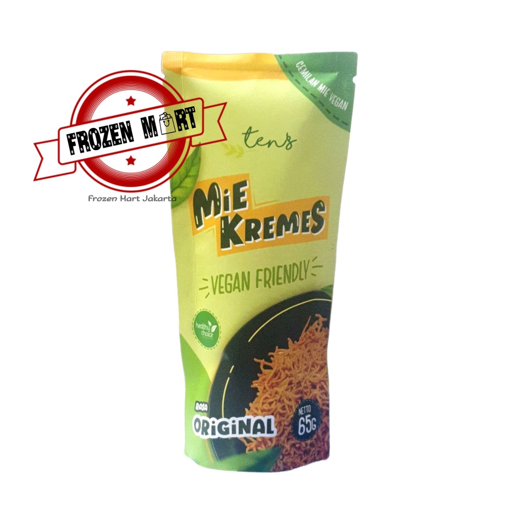 TENS Mie Kremes Original / Snack Vegan / Cemilan Sehat 65Gr