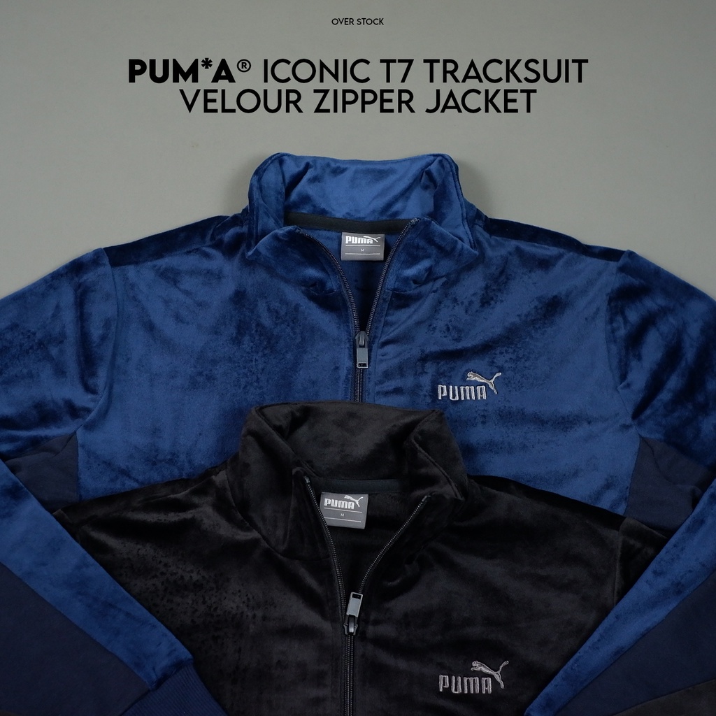 Pum*a Iconic T7 Tracksuit Velour Zipper Jacket