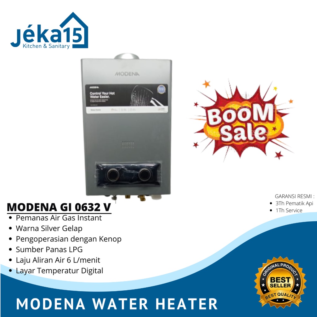 MODENA Gi 0632 V WATER HEATER GAS PEMANAS AIR